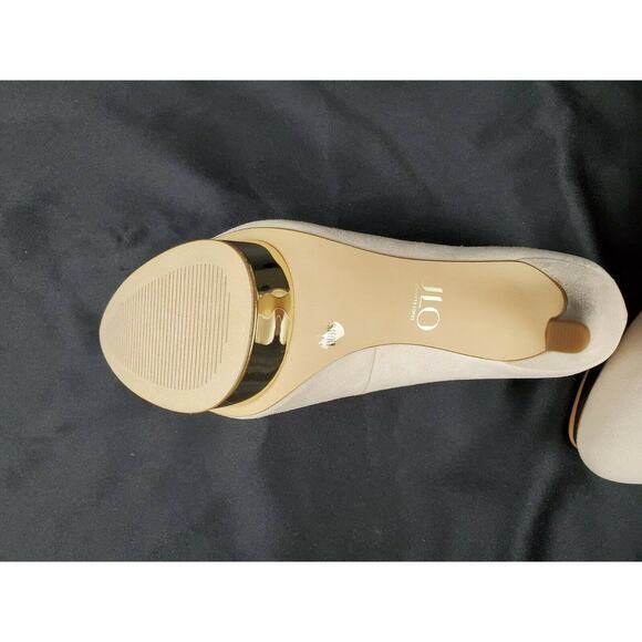 JLO plataform pumps shoes SZ 7.5 gold - Picture 4 of 6